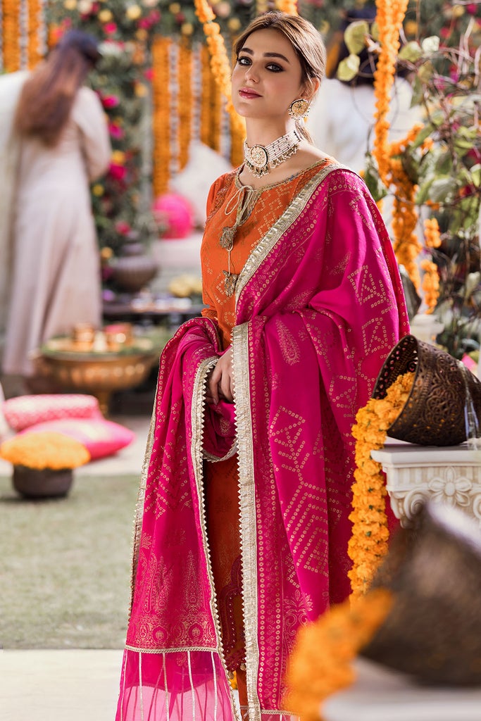 Motifz Shehnai Embroidered Festive Jacquard 3pc Suit 3142-BANO - FaisalFabrics.pk