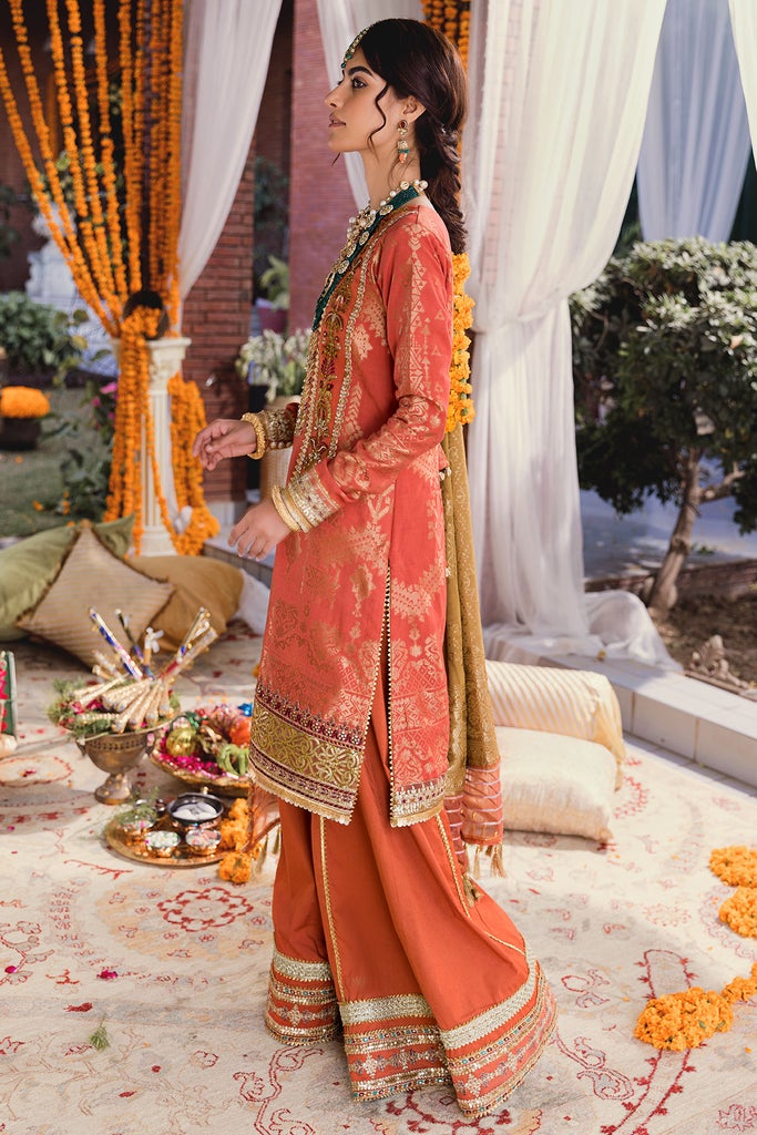 Motifz Shehnai Embroidered Festive Jacquard 3pc Suit 3144-CHANDNI - FaisalFabrics.pk