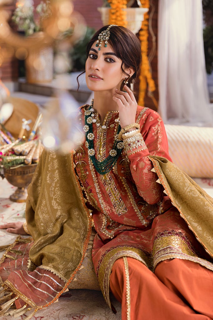 Motifz Shehnai Embroidered Festive Jacquard 3pc Suit 3144-CHANDNI - FaisalFabrics.pk