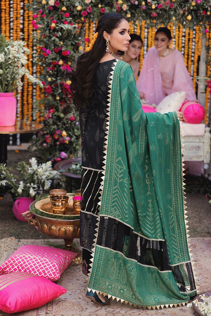 Motifz Shehnai Embroidered Festive Jacquard 3pc Suit 3145-RUBI - FaisalFabrics.pk