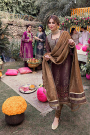 Motifz Shehnai Embroidered Festive Jacquard 3pc Suit 3146-LAILA - FaisalFabrics.pk
