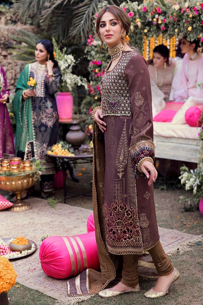 Motifz Shehnai Embroidered Festive Jacquard 3pc Suit 3146-LAILA - FaisalFabrics.pk