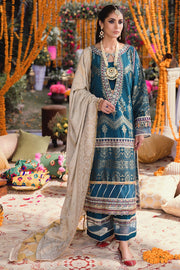 Motifz Shehnai Embroidered Festive Jacquard 3pc Suit 3147-GULNAR - FaisalFabrics.pk
