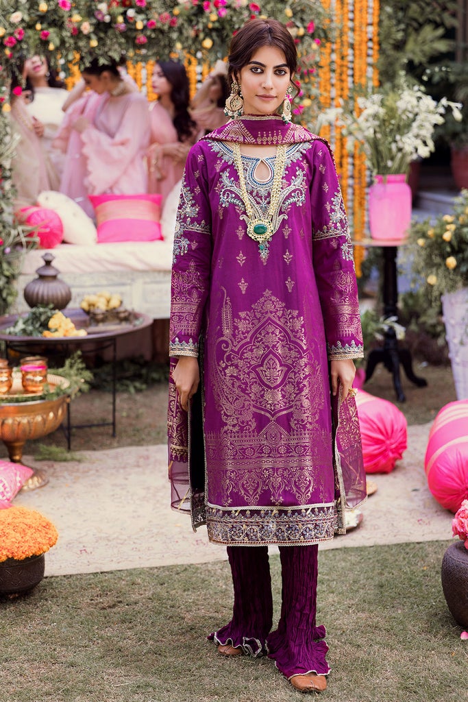 Motifz Shehnai Embroidered Festive Jacquard 3pc Suit 3150-AZRA - FaisalFabrics.pk