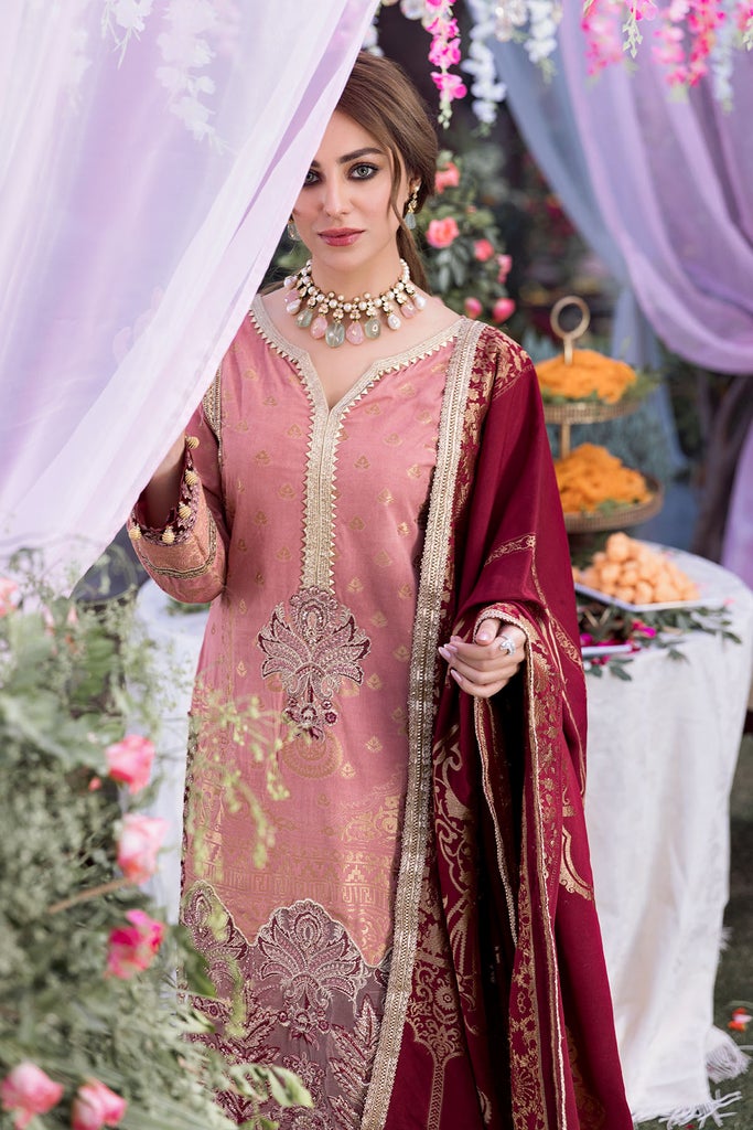 Motifz Shehnai Embroidered Festive Jacquard 3pc Suit 3153-KISWA - FaisalFabrics.pk