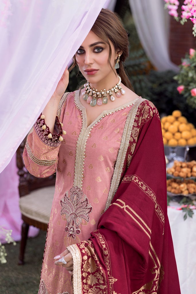 Motifz Shehnai Embroidered Festive Jacquard 3pc Suit 3153-KISWA - FaisalFabrics.pk
