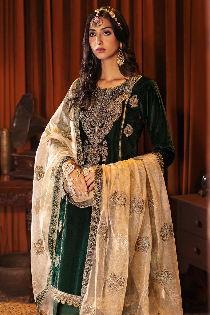 Motifz Grand Valour Embroidered Velvet Unstitched 3Pc Suit 3164-NOOR-JAHAN - FaisalFabrics.pk