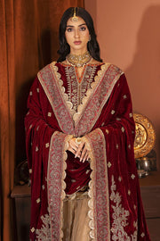 Motifz Grand Valour Embroidered Velvet Unstitched 3Pc Suit 3165-ZIL-E-HUMA - FaisalFabrics.pk