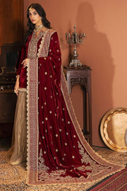 Motifz Grand Valour Embroidered Velvet Unstitched 3Pc Suit 3165-ZIL-E-HUMA - FaisalFabrics.pk