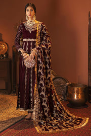 Motifz Grand Valour Embroidered Velvet Unstitched 3Pc Suit 3167-JANAN - FaisalFabrics.pk