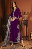 Motifz Grand Valour Embroidered Velvet Unstitched 3Pc Suit 3168-MEHAR-UN-NISA - FaisalFabrics.pk
