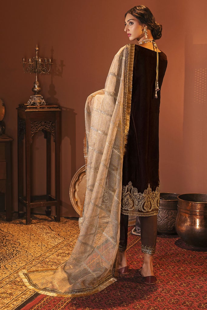 Motifz Grand Valour Embroidered Velvet Unstitched 3Pc Suit 3172-MANHA - FaisalFabrics.pk