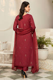 GSC-07 - SAFWA GARNET 3-PIECE EMBROIDERED COLLECTION VOL 01