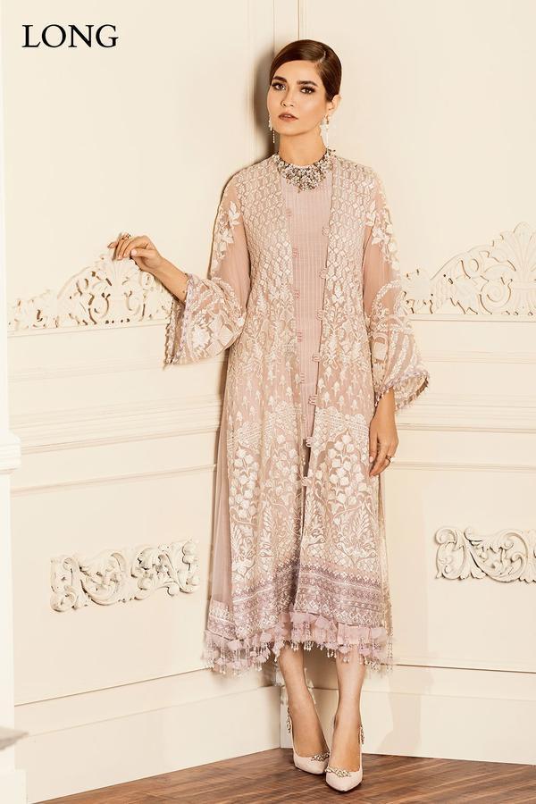 Baroque Chantelle Embroidered Chiffon 3 Piece Suit D-06 DOVE - FaisalFabrics.pk