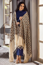 Motifz Unstitched Embroidered Pashmina Blend Shawl 3418-TASAWAR