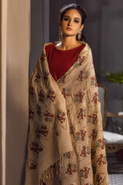 Motifz Unstitched Embroidered Pashmina Blend Shawl 3420-FLORA-PLUM