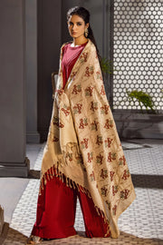 Motifz Unstitched Embroidered Pashmina Blend Shawl 3420-FLORA-PLUM