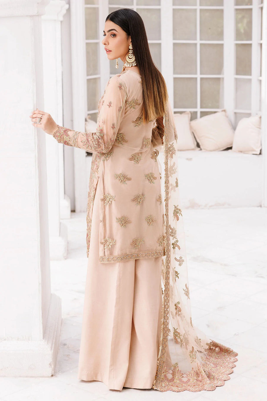 Motifz Premium Embroidered Bemberg Unstitched Suit 3458-ORCHID