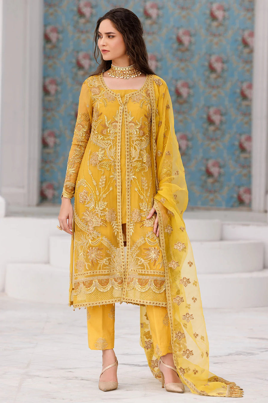 Motifz Premium Embroidered Bemberg Unstitched Suit 3461-LOQUAT