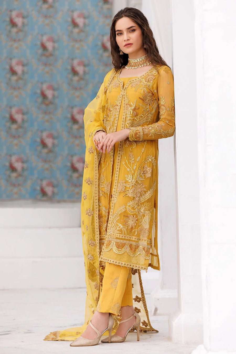 Motifz Premium Embroidered Bemberg Unstitched Suit 3461-LOQUAT