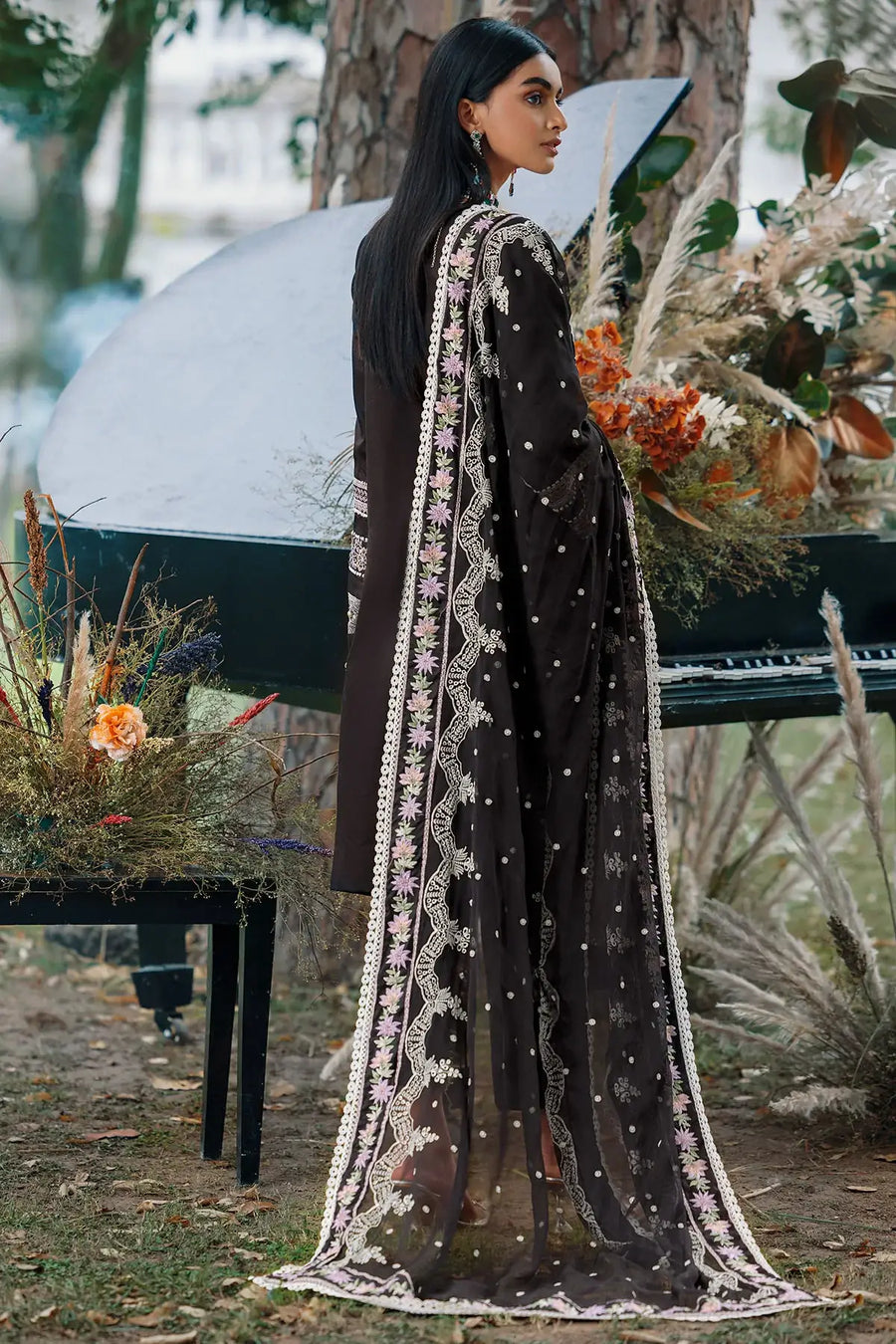 Motifz Naqsh Embroidered Cotton Satin Unstitched 3Pc Suit 3482-MOKSHA