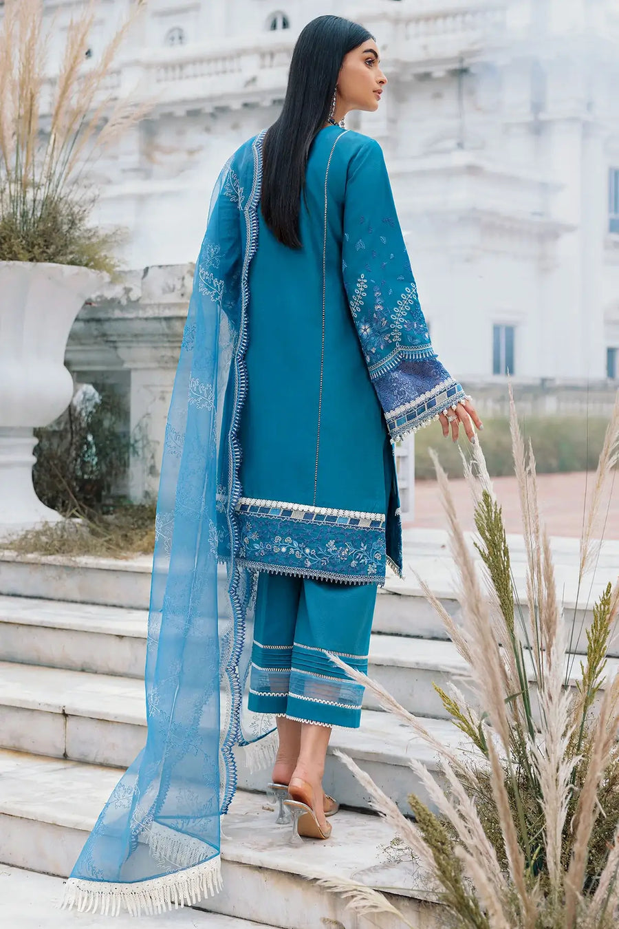 Motifz Naqsh Embroidered Cotton Satin Unstitched 3Pc Suit 3486-CYNARA