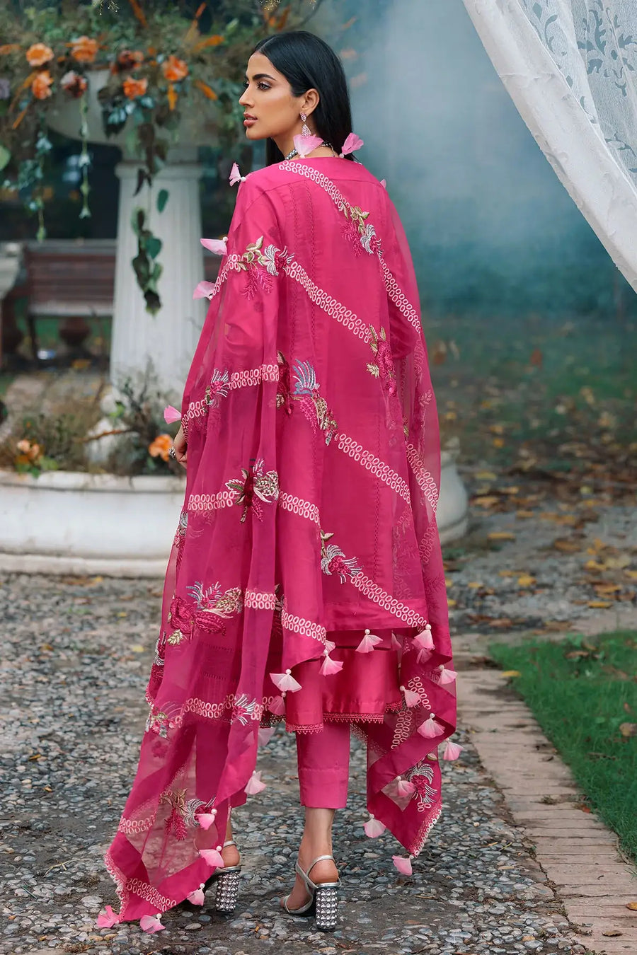 Motifz Naqsh Embroidered Cotton Satin Unstitched 3Pc Suit 3487-ORIENTAL