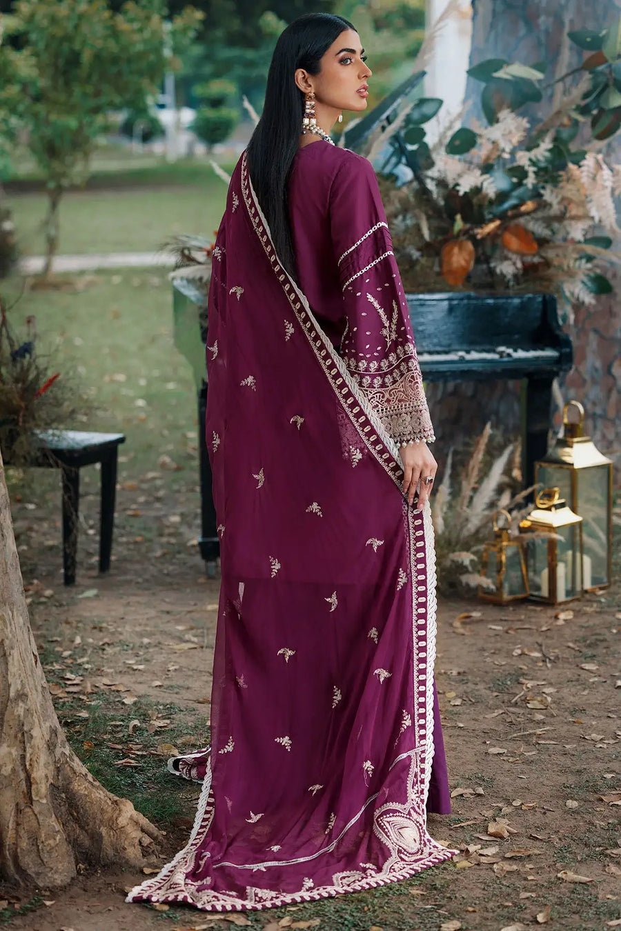 Motifz Naqsh Embroidered Cotton Satin Unstitched 3Pc Suit 3488-CALDER