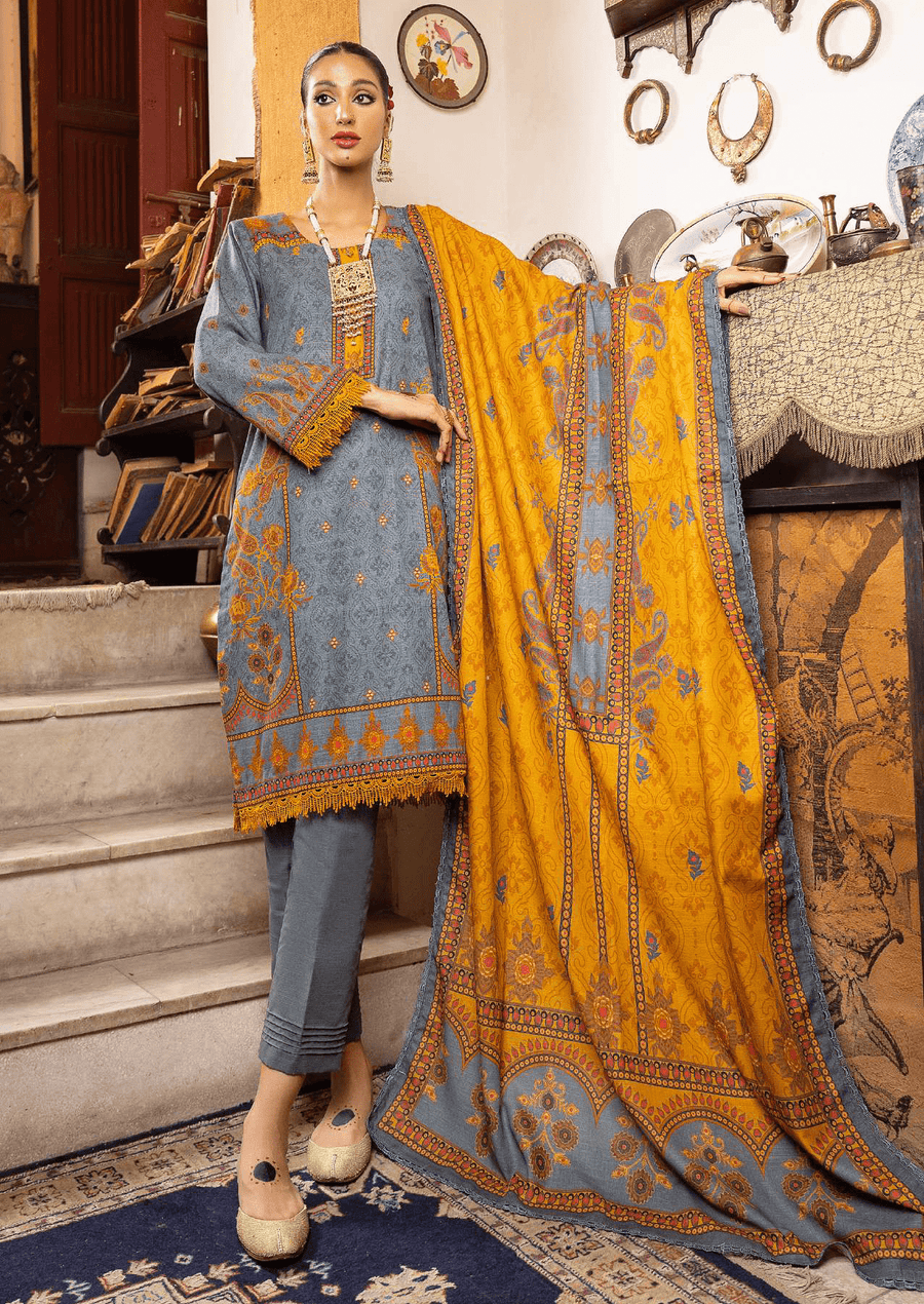 Rang by Motifz Digital Printed Khaddar Unstitched 3Pc Suit 3496-A