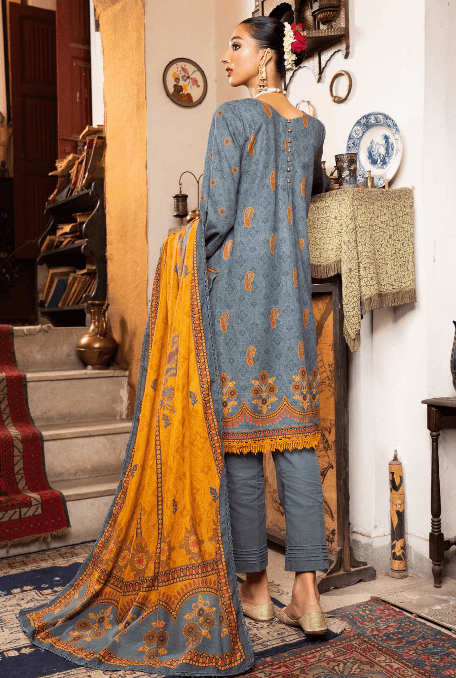 Rang by Motifz Digital Printed Khaddar Unstitched 3Pc Suit 3496-A