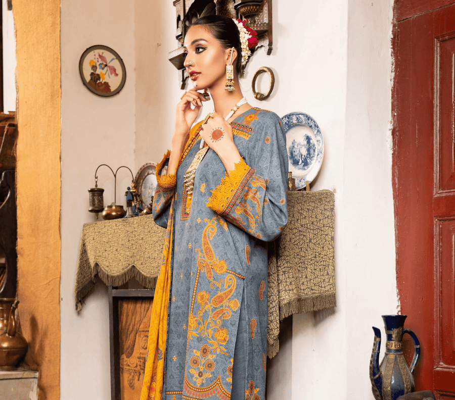 Rang by Motifz Digital Printed Khaddar Unstitched 3Pc Suit 3496-A
