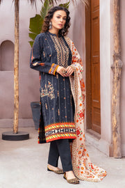 Motifz Amal Unstitched Embroidered Khaddar 3Pc Suit 3509-ROSS