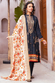 Motifz Amal Unstitched Embroidered Khaddar 3Pc Suit 3509-ROSS