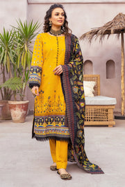 Motifz Amal Unstitched Embroidered Khaddar 3Pc Suit 3510-MONICA