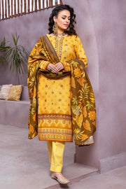 Motifz Amal Unstitched Embroidered Khaddar 3Pc Suit 3513-GINA