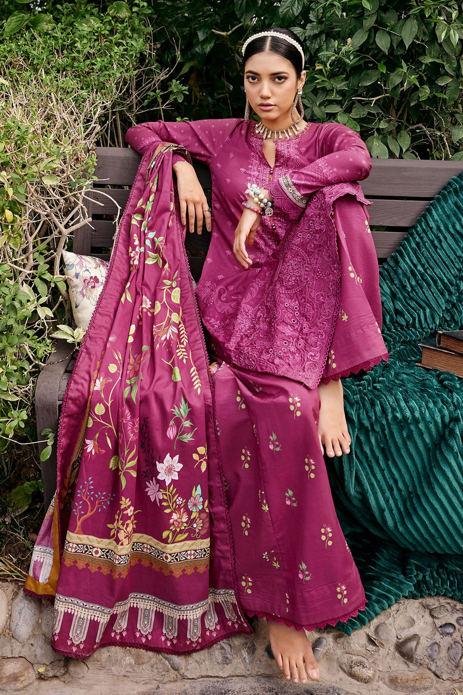 Umang by Motifz Digital Printed Lawn Unstitched 3 Piece Suit 3531-AZURE