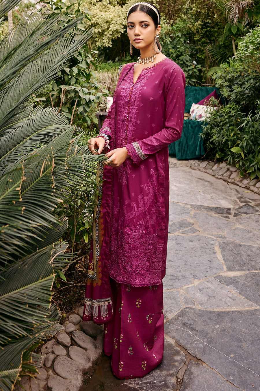 Umang by Motifz Digital Printed Lawn Unstitched 3 Piece Suit 3531-AZURE