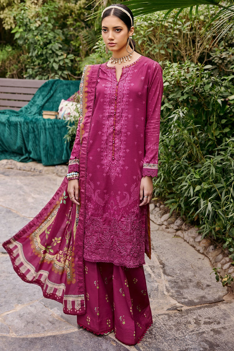 Umang by Motifz Digital Printed Lawn Unstitched 3 Piece Suit 3531-AZURE