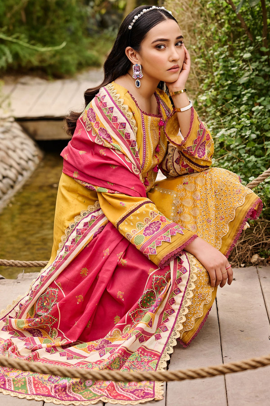 Umang by Motifz Digital Printed Lawn Unstitched 3 Piece Suit 3534-BERY