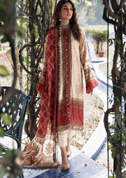Umang by Motifz Embroidered Khaddar Unstitched 3Pc Suit 3660-Cobalt