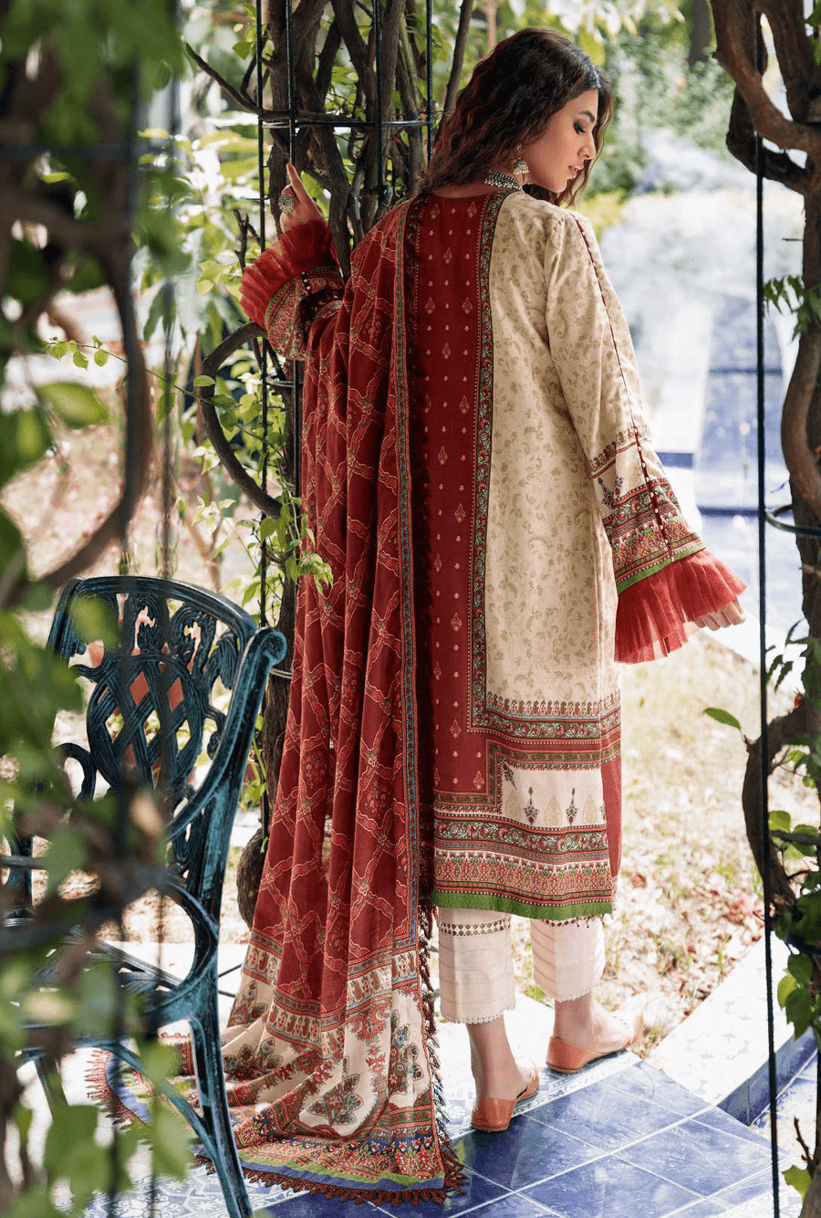 Umang by Motifz Embroidered Khaddar Unstitched 3Pc Suit 3660-Cobalt