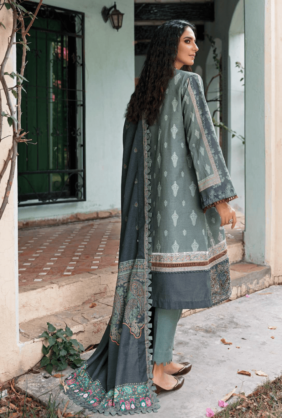 Umang by Motifz Embroidered Khaddar Unstitched 3Pc Suit 3663-Tajik