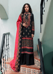 Umang by Motifz Embroidered Khaddar Unstitched 3Pc Suit 3666-Mari Gold