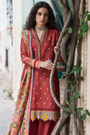 Umang by Motifz Embroidered Khaddar Unstitched 3Pc Suit 3667-Bacopa