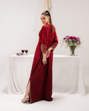 Maria Osama Khan Tiffany Vol-01 Luxury Pret 1Pc Kaftan  - Ruby