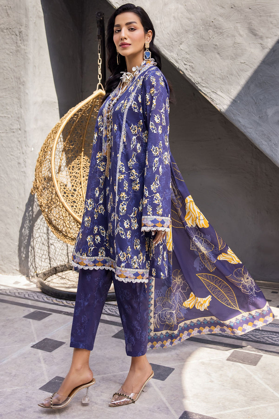 Rang by Motifz Digital Printed Lawn Unstitched 3 Piece Suit 3710-DHALIA