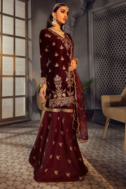 Motifz Grand Velou Embroidered Velvet Unstitched 3Pc Suit 3773-TERN