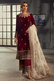 Motifz Grand Velou Embroidered Velvet Unstitched 3Pc Suit 3775-FINCH