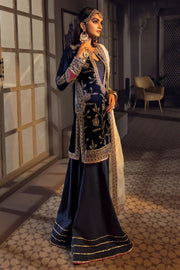 Motifz Grand Velou Embroidered Velvet Unstitched 3Pc Suit 3776-DOVE