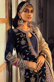 Motifz Grand Velou Embroidered Velvet Unstitched 3Pc Suit 3776-DOVE